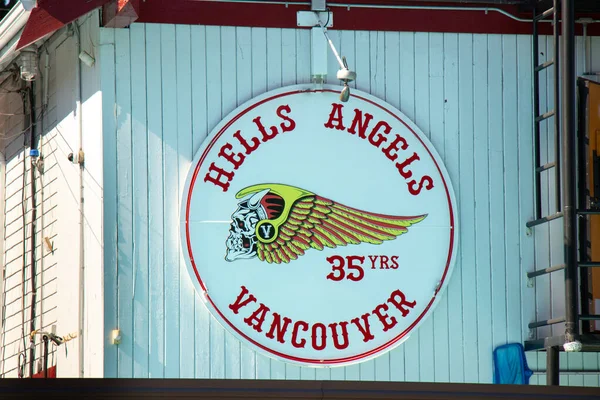 Vancouver Canada Juillet 2020 Vue Enseigne Hells Angels Club Building — Photo