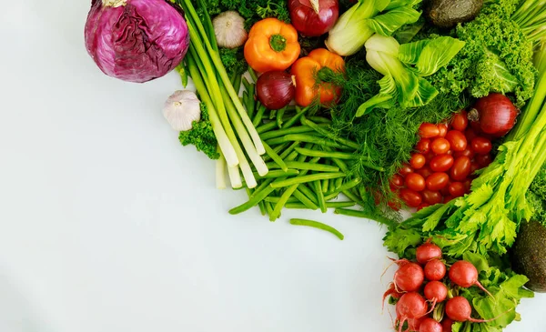 Hälsosam Ingrediens För Att Göra Färsk Grönsakssallad — Stockfoto