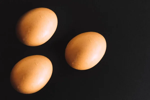 Яйца Черном Фоне — стоковое фото