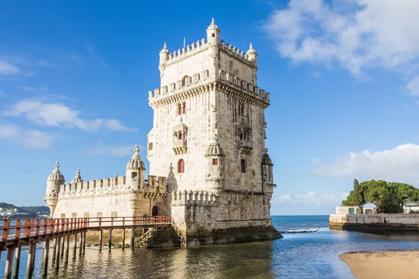 Tour Belem sur le Tage un point de repère célèbre à Lisbonne Po — Photo