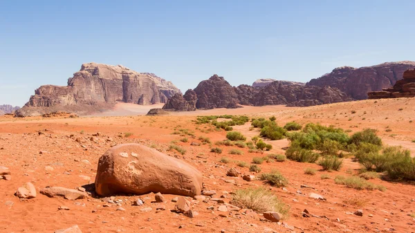 Wadi Rum çöl - Ürdün'de ayın Vadisi'nde. UNESCO Dünya onun