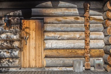 Lapland orman Fin ahşap loghouse