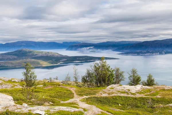 Landscape coast road E6 in northern Norway — Stock Photo, Image