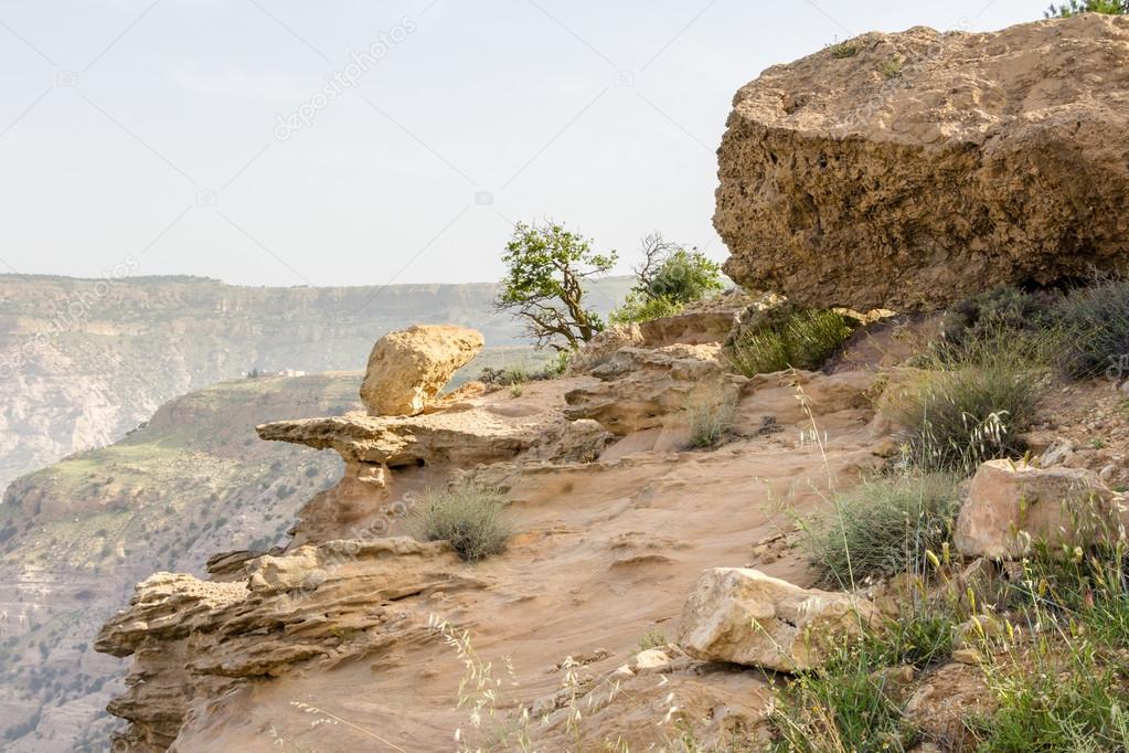 Landscape of Dana Nature Reserve in Jordan