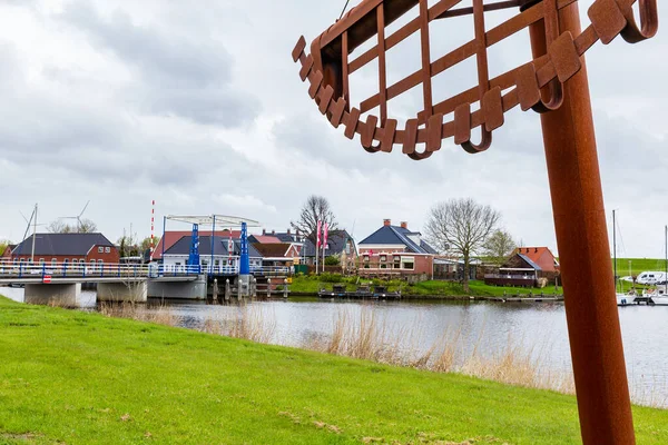 Wioska Termunterzijl w Groningren w Holandii — Zdjęcie stockowe