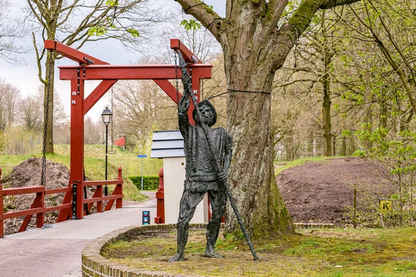 オランダ軍はオランダの小さな村ブルターニュを要塞化 — ストック写真