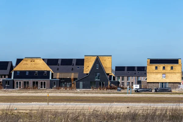 Newly build modern and sustainable Dutch houses — Stock Fotó