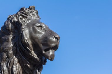 Buckingham Sarayı'ndaki Queeen Victoria Memorial aslan heykeli