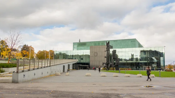 Helsinki, Finland - 11 oktober 2014: Ingang van de music hall Musikkitalo — Stockfoto