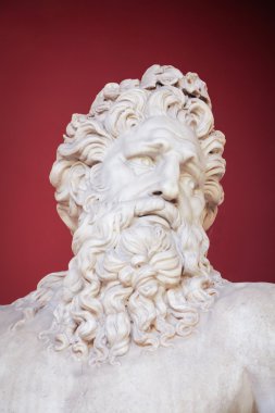 Vatikan - 23 Şubat 2015: Zeus Vatikan Müzesi'nde antik büstü