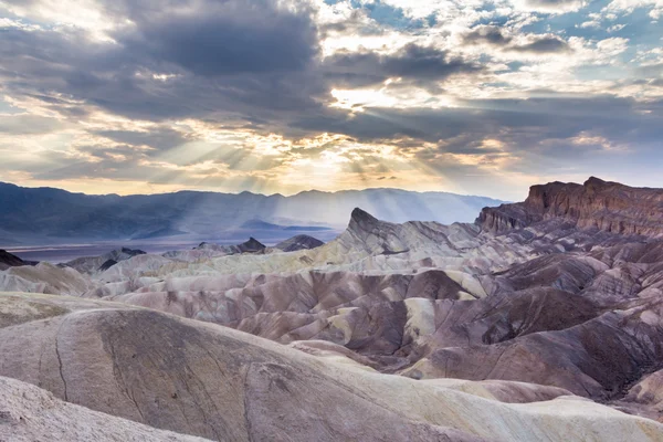 Zabriskie point during sunset in Death Valley National Park — Stock Photo, Image