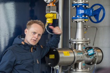 Aarhus, Danimarka - 13 Nisan 2015: Modern waterplant istasyonu