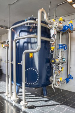 Aarhus, Danimarka - 13 Nisan 2015: Modern waterplant istasyonu