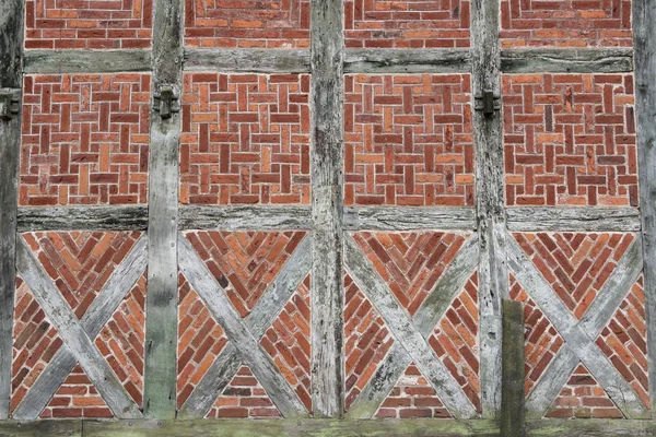 Maison médiévale en brique rouge à Aarhus, Danemark — Photo