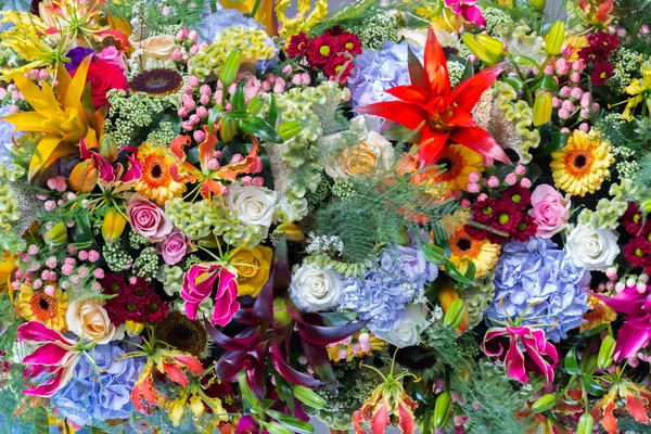 Abstrakt bakgrund av färgglada blommor. — Stockfoto