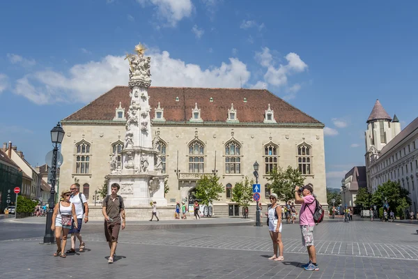 ブダペスト、ハンガリー - 2015 年 7 月 21 日: ブダペスト ハンガリーの聖三位一体広場 — ストック写真