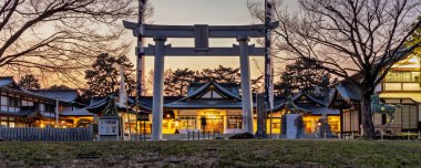 Hiroşima, Japonya - 20 Mart 2025: Hiroşima Gokoku Tapınağı