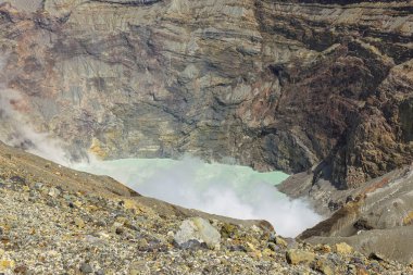Manzara Aso Dağı ve Aso Kumamoto 'daki Vulcano Japonya' da mükemmeldir.