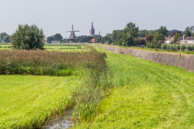 Panorama of the village of Hasselt, municipality Zwartewaterland