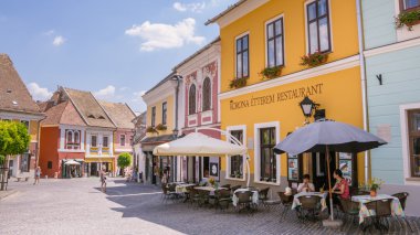 SZENTENDRE, HUNGARY, JULY 22, 2015: Center of Szentendre in Hungary
