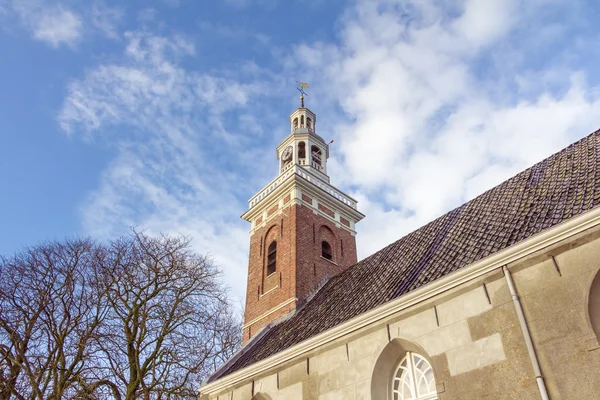 Protestant church and blue sky — Stock Photo, Image