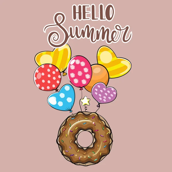 Donut Glasiert Mit Kopierraum Auf Pastellfarbenem Hintergrund Donut Mit Süßem — Stockvektor