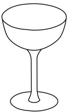 El yapımı karalama karikatür tarzı kop martini kokteyl kokteyli çizimi. Parti kartı, davetiyeler, posterler, bar menüsü veya alkol tarifi için