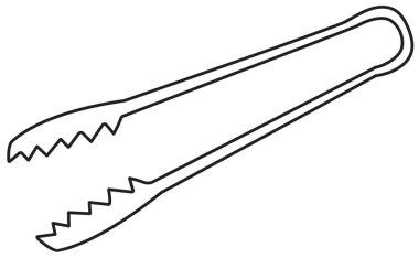 El çizimi karikatür tarzı buz maşası bar aksesuar vektör görüntüsü. Restoran menüsü, barmen web sitesi tasarımı, kokteyl hazırlama süreci illüstrasyonu, kokteyl kitabı dekorasyonu vs.