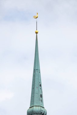 Büyük Eski Kilise Kulesi. Fotoğraf Avrupa, Letonya 'da çekildi.