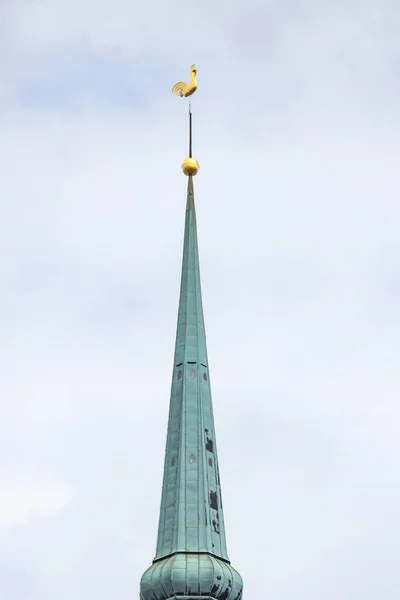 Large Old Church Tower Photo Taken Europe Latvia — Stock Photo, Image
