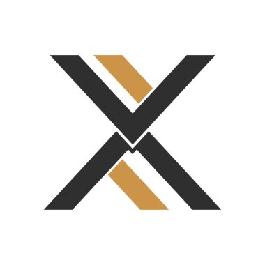 İlk harf fx logosu veya xf logo vektör tasarım şablonu