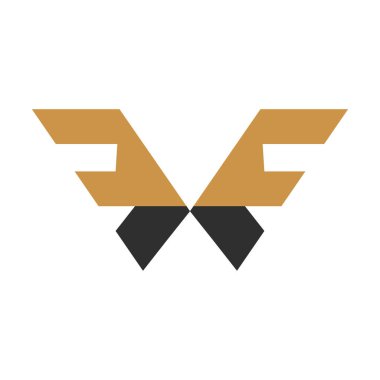 İlk harf fx logosu veya xf logo vektör tasarım şablonu