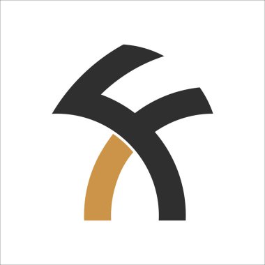 İlk harf fx logosu veya xf logo vektör tasarım şablonu