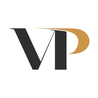 İlk harf vp logosu veya pv vektör tasarım şablonu