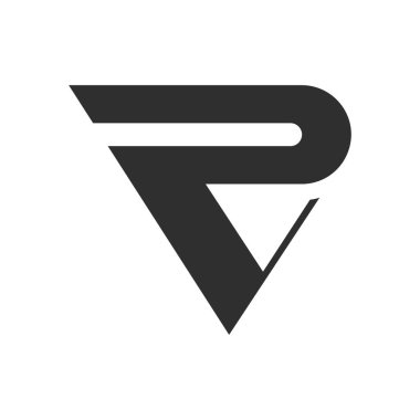 İlk harf vp logosu veya pv vektör tasarım şablonu