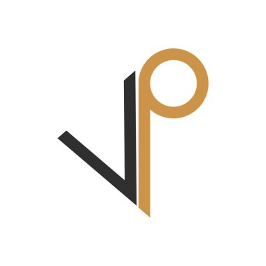 İlk harf vp logosu veya pv vektör tasarım şablonu