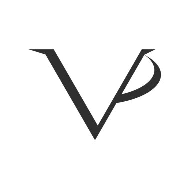 İlk harf vp logosu veya pv vektör tasarım şablonu