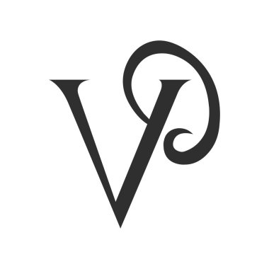 İlk harf vp logosu veya pv vektör tasarım şablonu