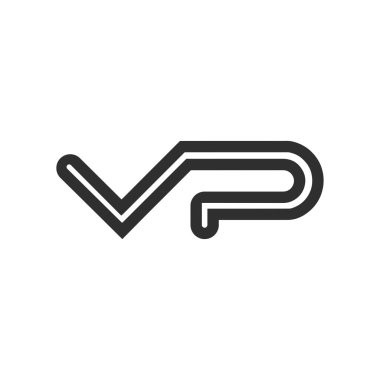 Initial letter vp logo or pv logo vector design template clipart svg vector 
