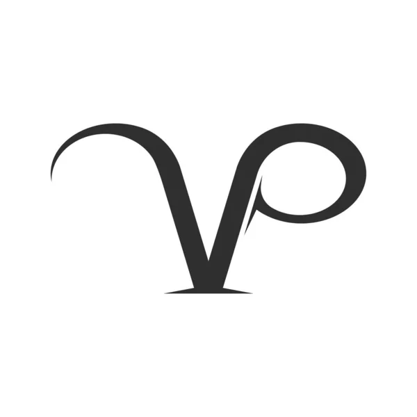 頭文字のVpロゴまたはPvロゴベクトルデザインテンプレート — ストックベクタ