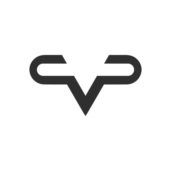 頭文字のVpロゴまたはPvロゴベクトルデザインテンプレート — ストックベクタ