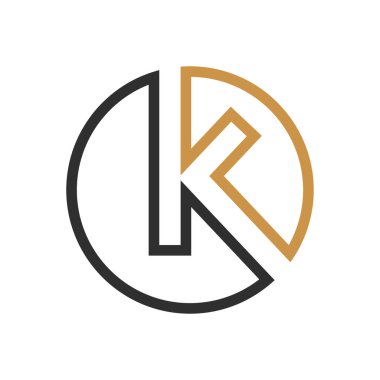 İlk harf ko logosu veya tamam logo vektör tasarım şablonu