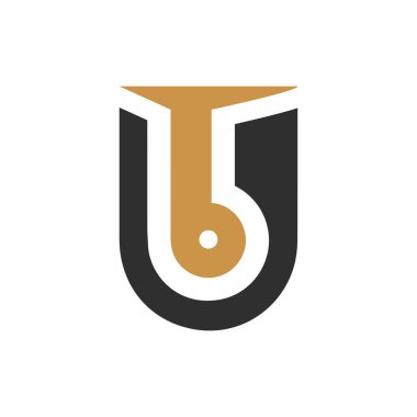 İlk harf ub logosu veya bu logo vektör tasarım şablonu