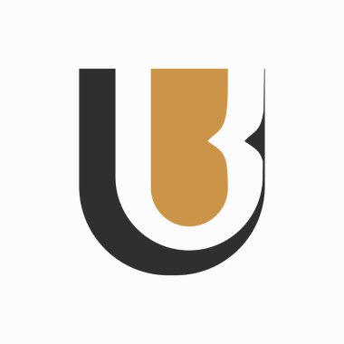 İlk harf ub logosu veya bu logo vektör tasarım şablonu