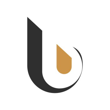 İlk harf ub logosu veya bu logo vektör tasarım şablonu
