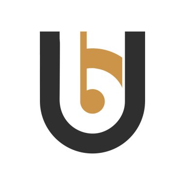 İlk harf ub logosu veya bu logo vektör tasarım şablonu