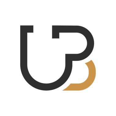 İlk harf ub logosu veya bu logo vektör tasarım şablonu