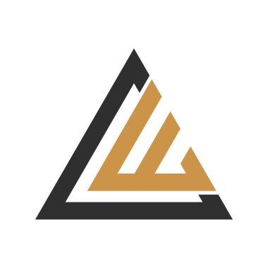 İlk harf cw logosu veya wc logo vektör tasarım şablonu