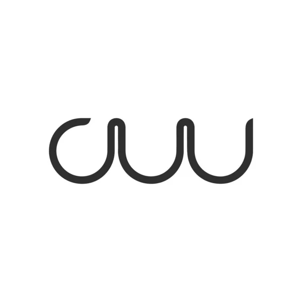 初始字母Cw标志或Wc标志向量设计模板 — 图库矢量图片