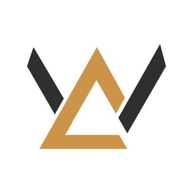 İlk harf cw logosu veya wc logo vektör tasarım şablonu